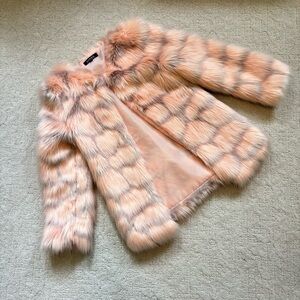 Choies Pink Furry Coat Small-see measurements